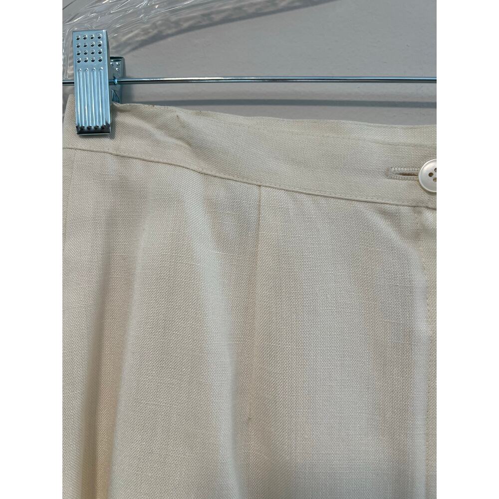 VTG Nolan Miller 3 Pc Skirt Suit White Western Blazer Rayon Linen Size 10 SG - Picture 13 of 16